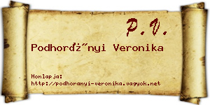 Podhorányi Veronika névjegykártya